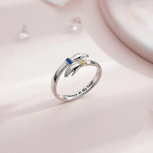 Embrace The Personalized Birthday Stone Ring With Both Hands