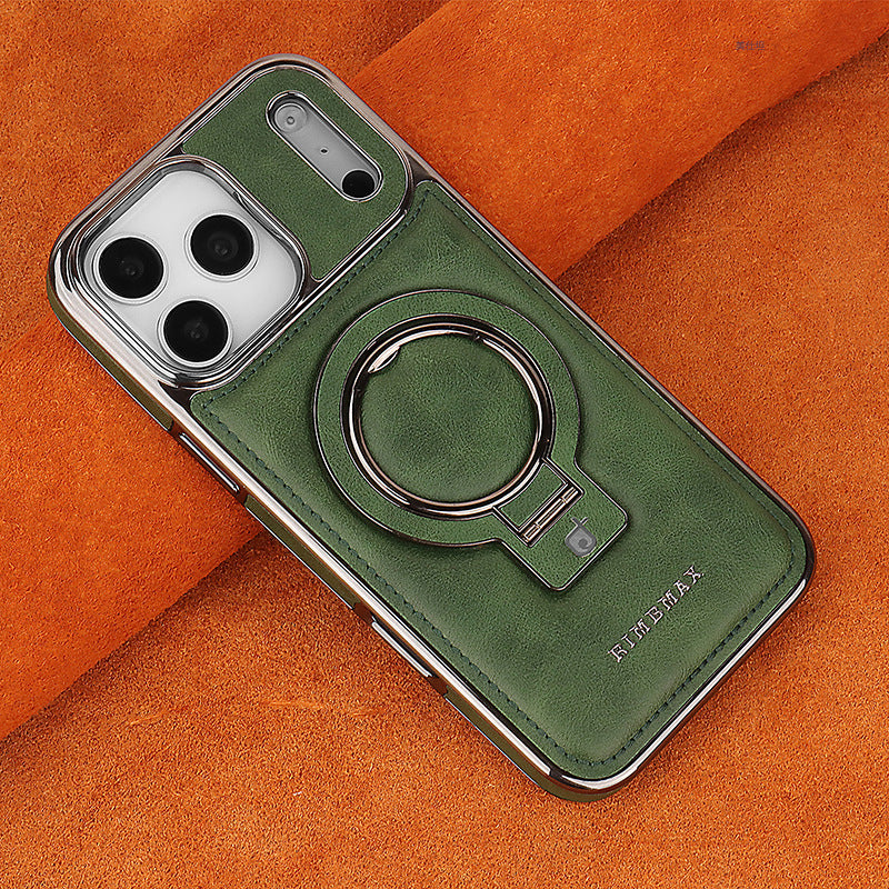 17promax Bracket Magnetic Drop-resistant Leather Case Phone Case