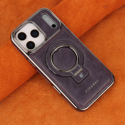 17promax Bracket Magnetic Drop-resistant Leather Case Phone Case